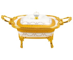 Wadah Saji Persegi Klasik motif Padi M35